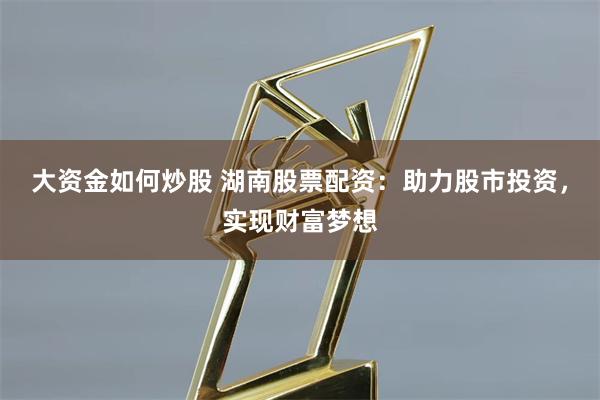 大资金如何炒股 湖南股票配资：助力股市投资，实现财富梦想
